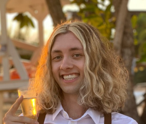 An image of Elijah under the Golden Gate Bridge